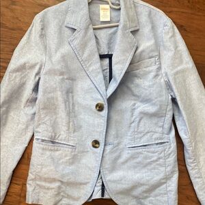 Light Blue Blazer with Button Details